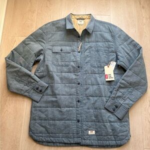 Vans Men's Blue Quilted Shirt Jacket NWT Off the Wall